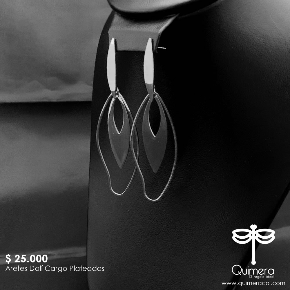 AretesDaliCargoPlateados_1