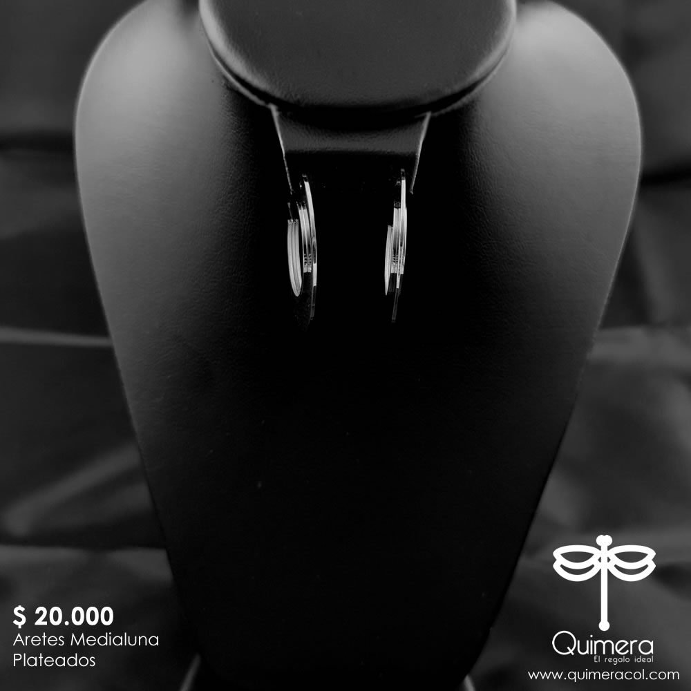 Aretes Media Luna Plateados 3.fw